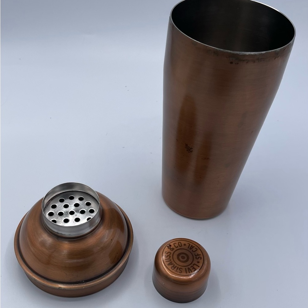 Levi Strauss & Co SF Copper Bar Set Ice Bucket Tongs Corkscrew Martini *READ* - Picture 3 of 16